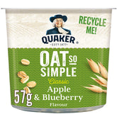 Quaker Oat So Simple Apple and Blueberry Porridge Pots - 8x57g